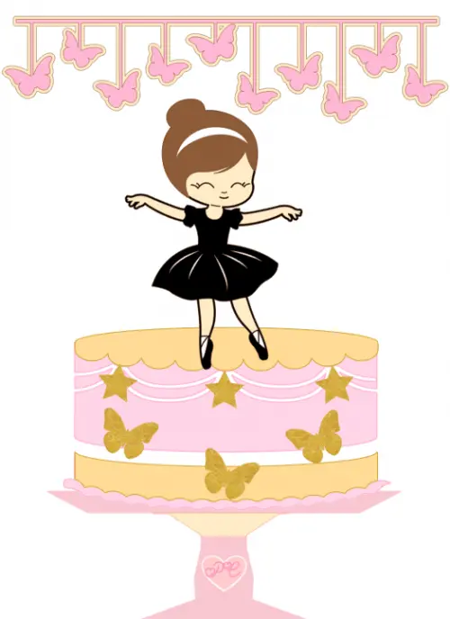 Topo de bolo Bailarina