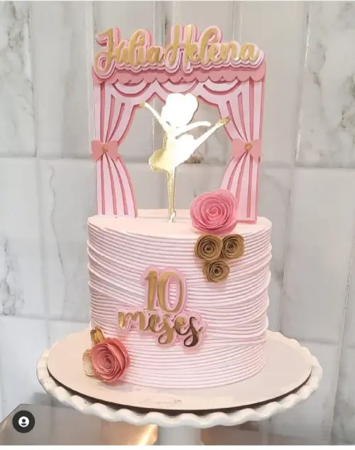 Topo de bolo Bailarina