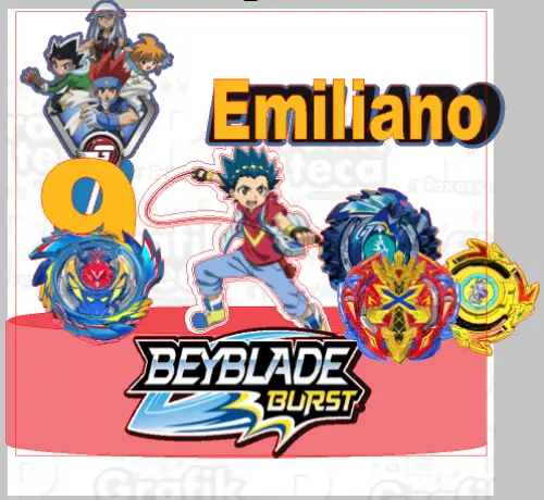 Topo de bolo Beyblade
