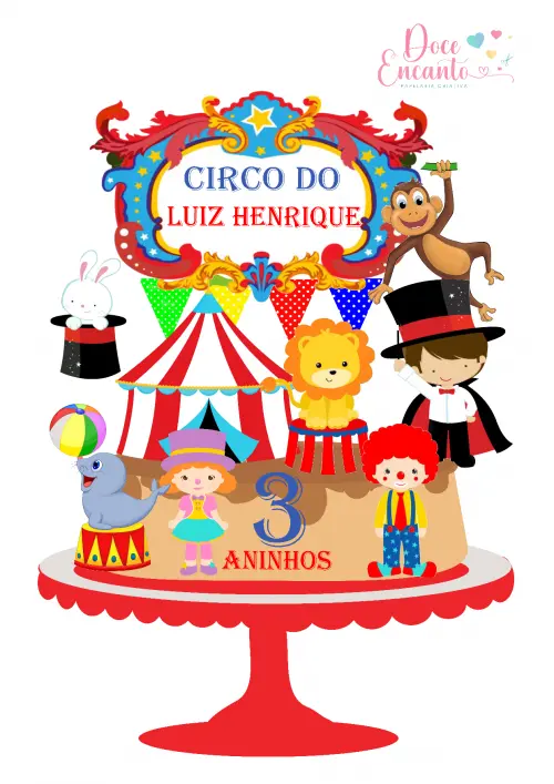 Topo de Bolo Circo