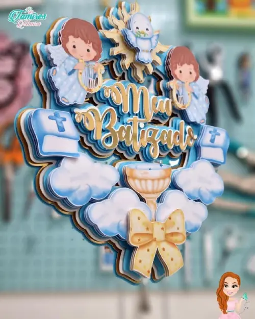 Topo de Bolo Batizado