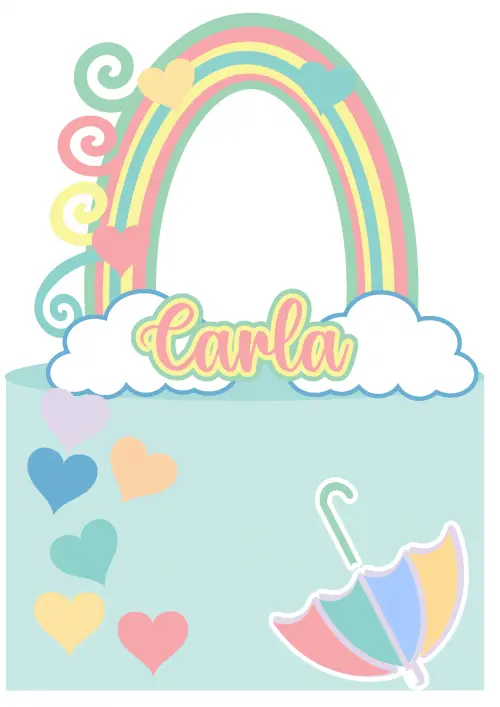 Topo de Bolo Chuva de benção