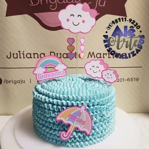 Topo de Bolo Chuva de benção