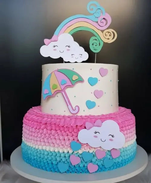 Topo de Bolo Chuva de benção