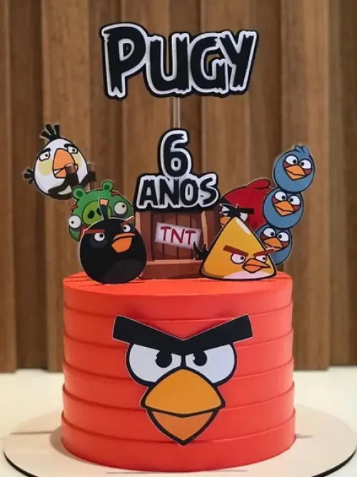 Topo de bolo Angry birds