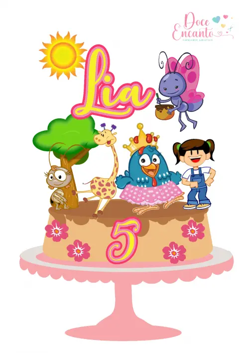 Topo de Bolo Galinha PIntadinha