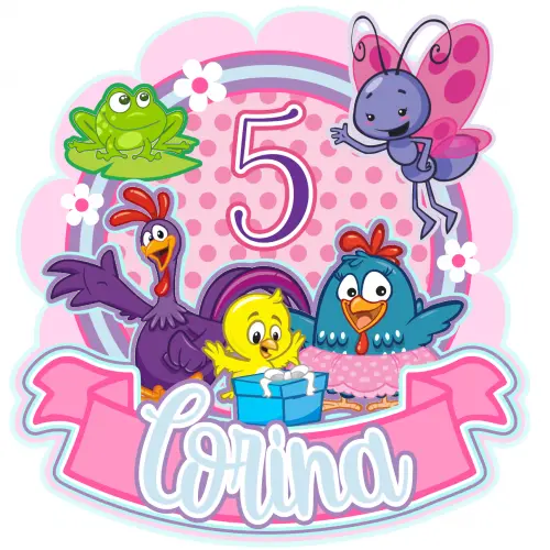 Topo de Bolo Galinha PIntadinha