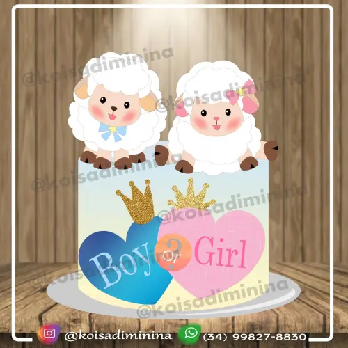 Topo de Bolo Chá revelação