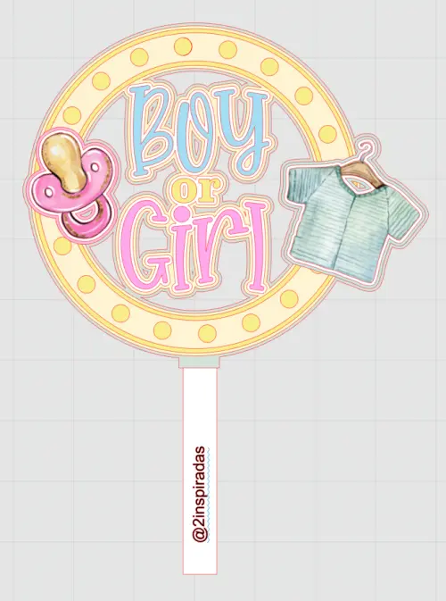 Topo de Bolo Chá revelação