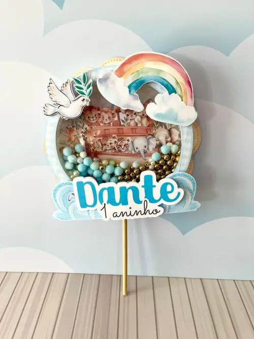 Topo de Bolo Arca de Noé