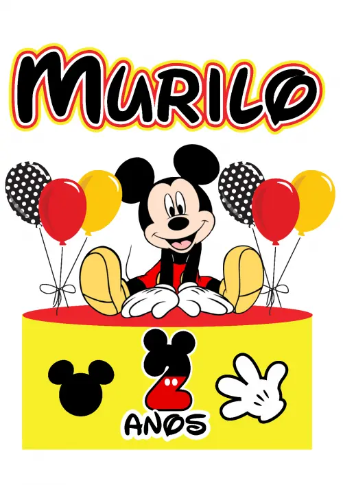 Topo de Bolo Mickey