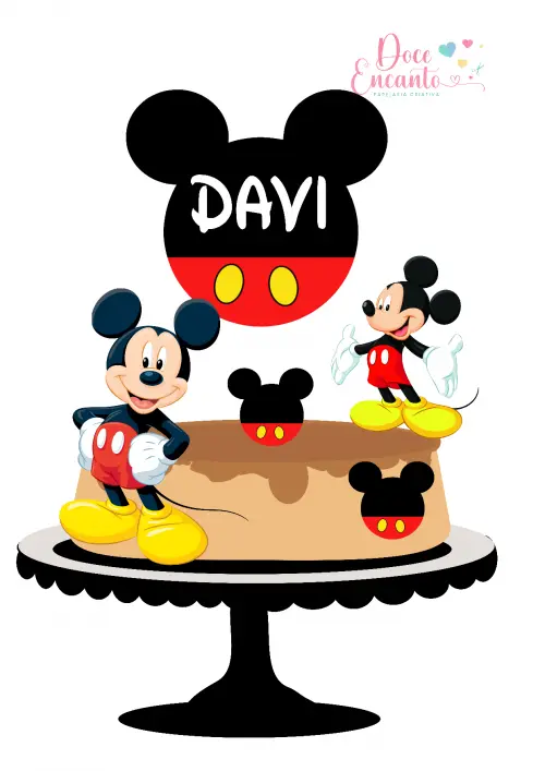 Topo de Bolo Mickey