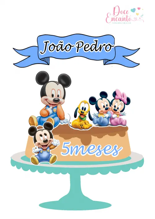 Topo de Bolo Mickey
