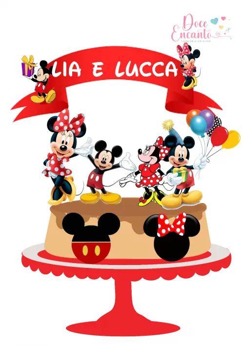 Topo de Bolo Mickey