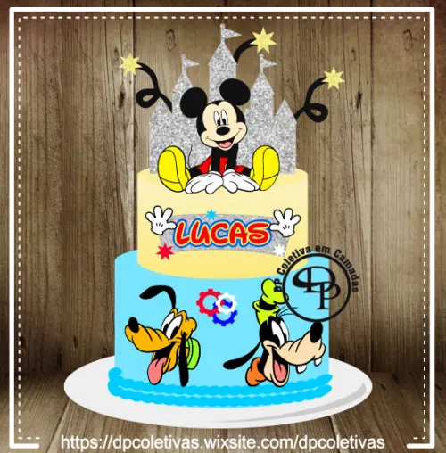 Topo de Bolo Mickey