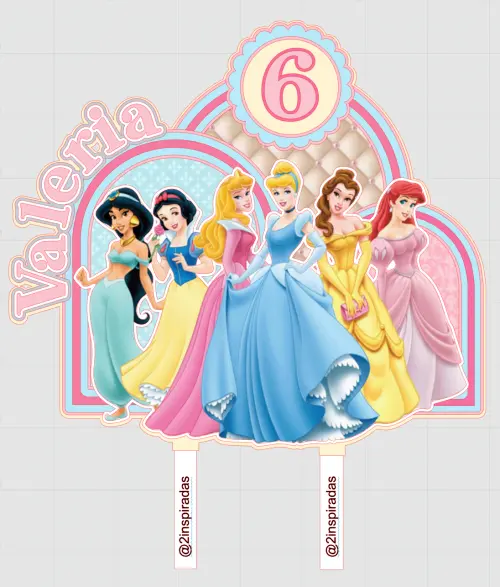 Topo de Bolo Princesa