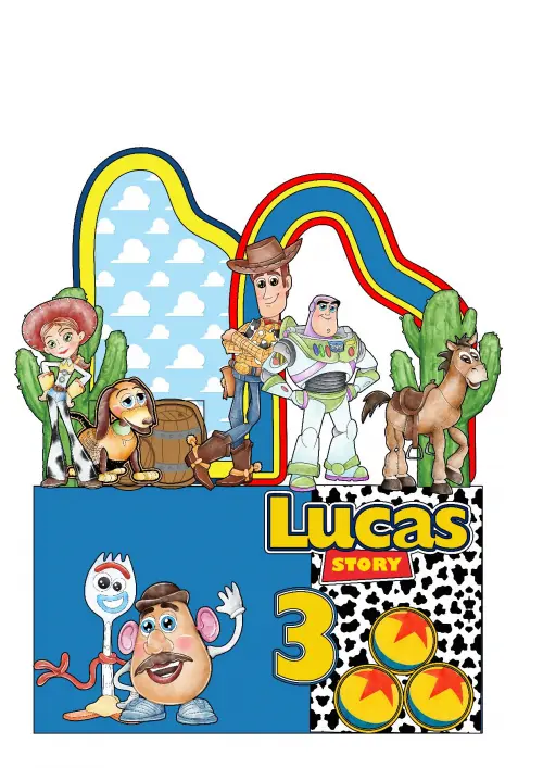 Topo de Bolo Toy Story