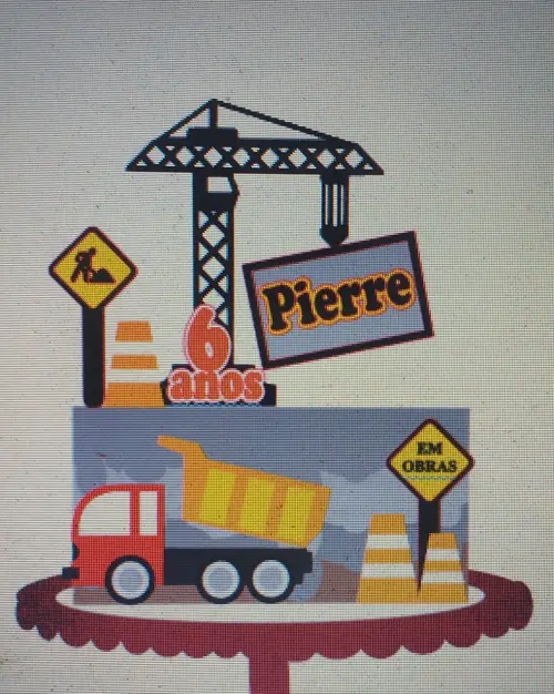 Topo de bolo Construção