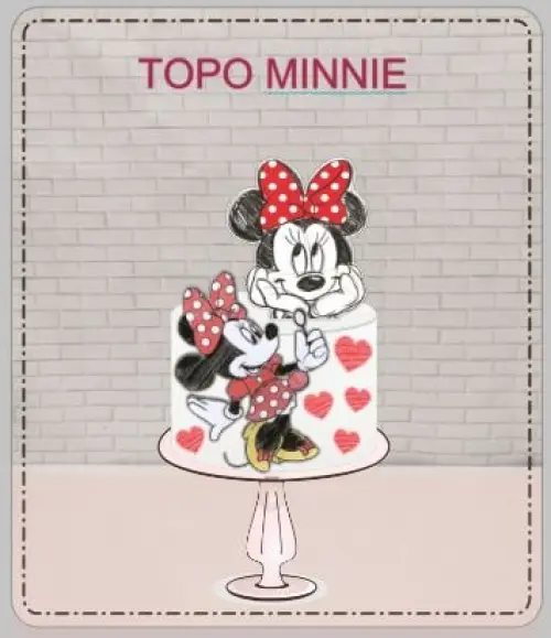 Topo de Bolo Minnie