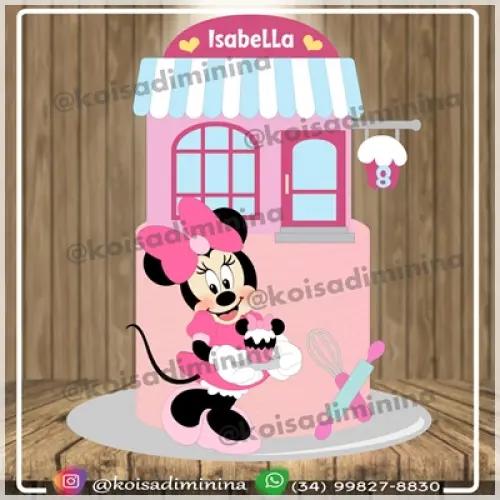 Topo de Bolo Minnie