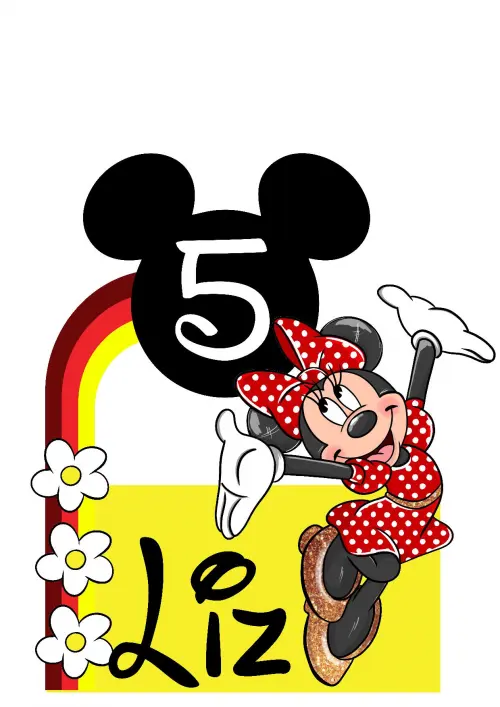 Topo de Bolo Minnie