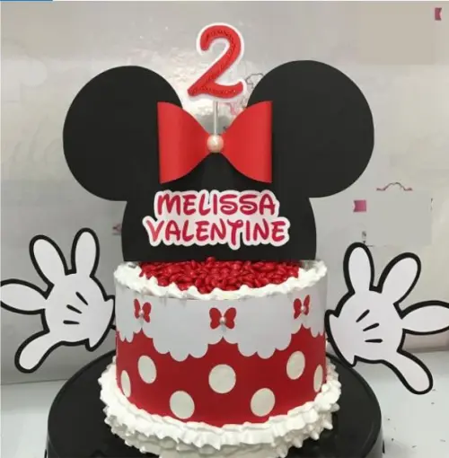 Topo de Bolo Minnie