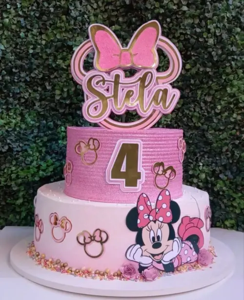 Topo de Bolo Minnie