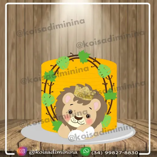 Topo de bolo Leãozinho