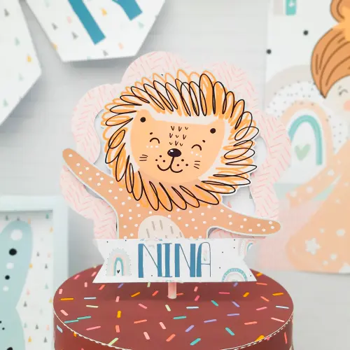 Topo de bolo Leãozinho