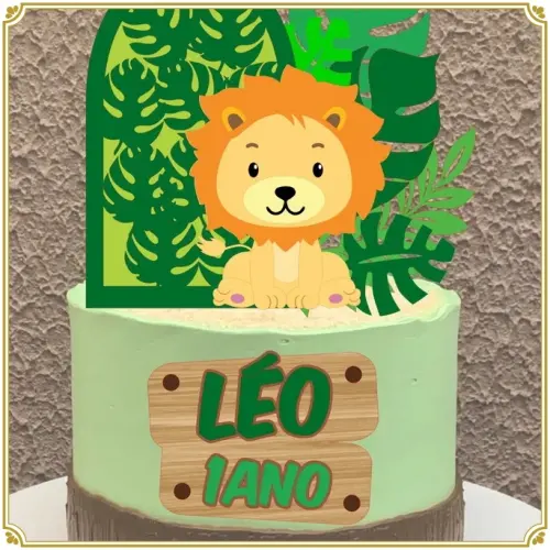 Topo de bolo Leãozinho