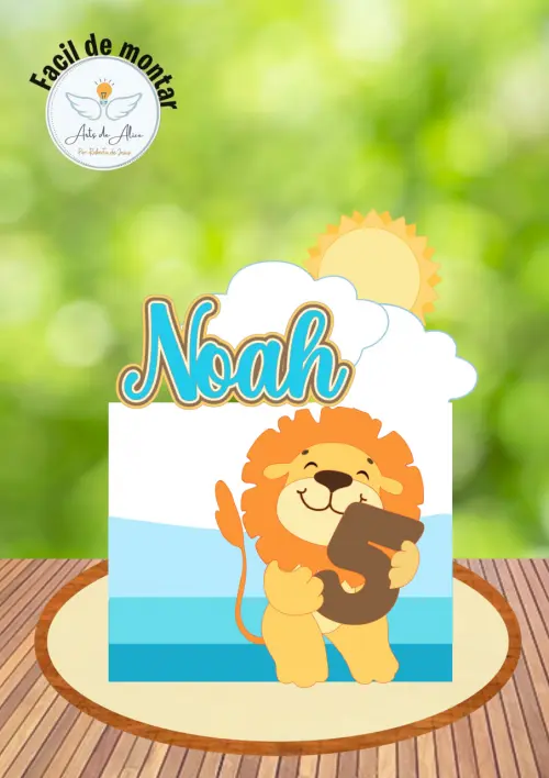 Topo de bolo Leãozinho