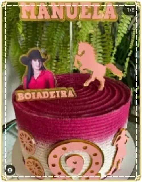 Topo de Bolo Ana Castela