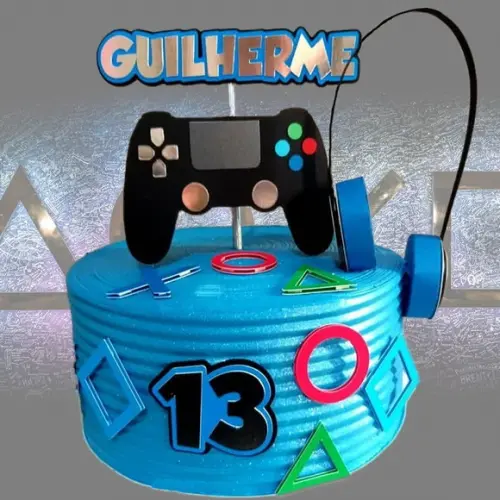 Topo de bolo Video game