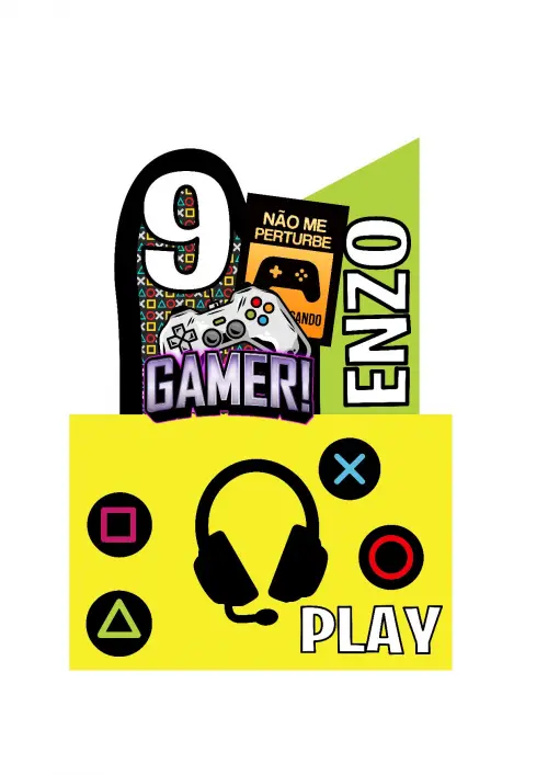 Topo de bolo Video game