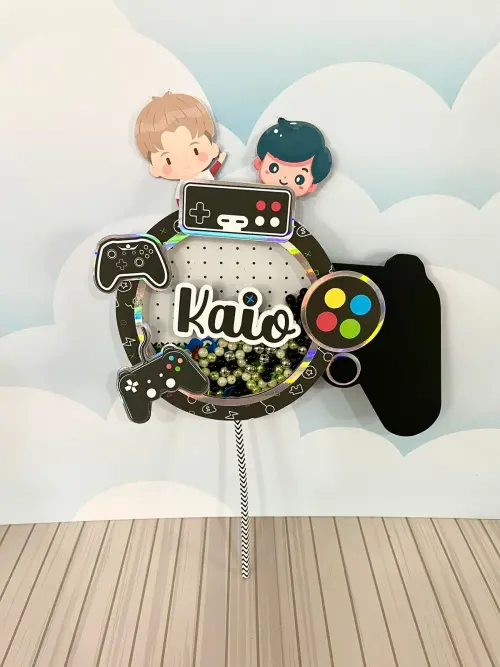 Topo de bolo Video game