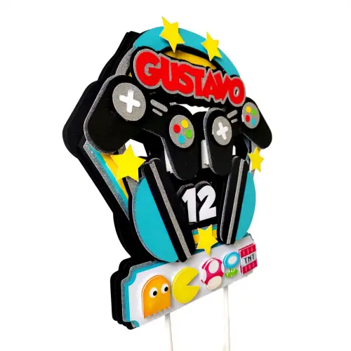 Topo de bolo Video game