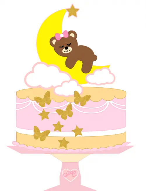 Topo de bolo Ursinha