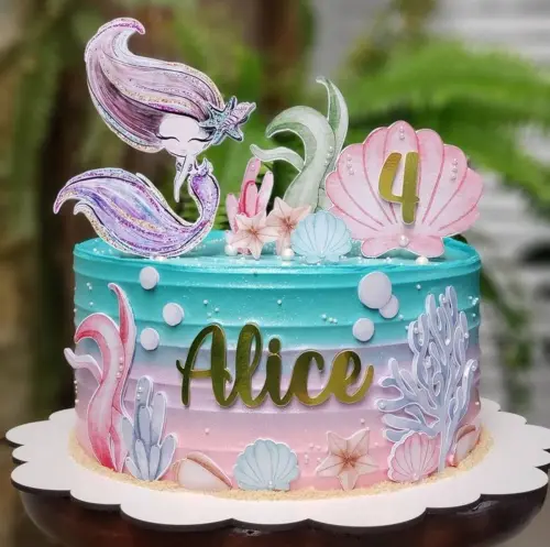 Topo de bolo Sereia