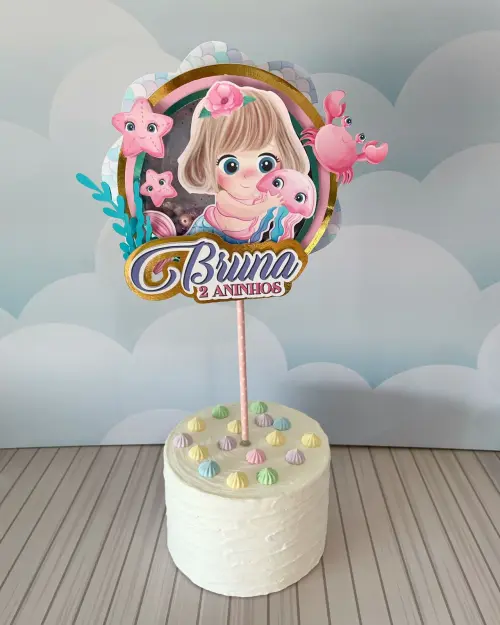 Topo de bolo Sereia