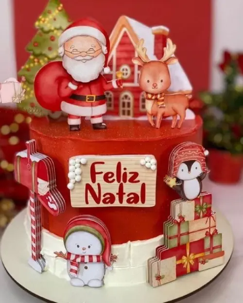 Topo de Bolo Natal