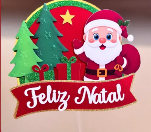 Topo de Bolo Natal
