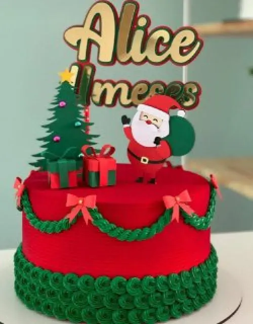Topo de Bolo Natal
