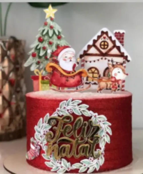 Topo de Bolo Natal
