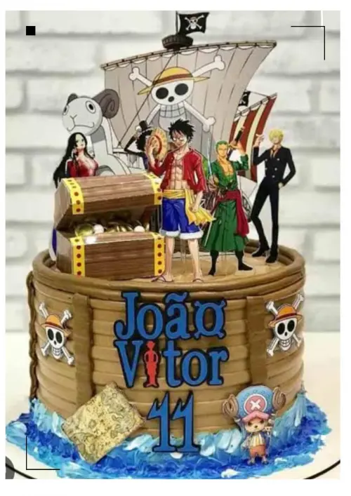 Topo de Bolo One Piece