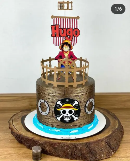 Topo de Bolo One Piece