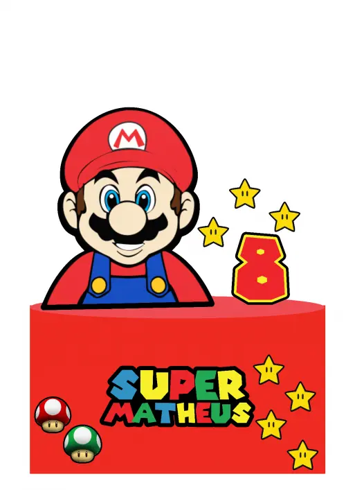 Topo de Bolo Super mario