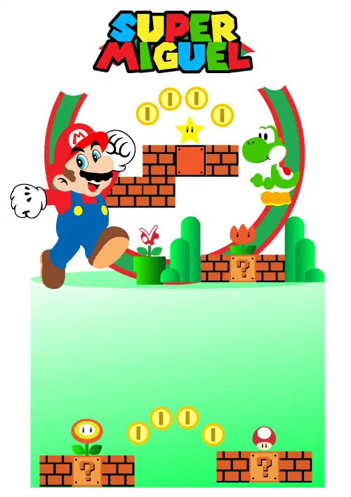 Topo de Bolo Super mario