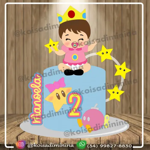 Topo de Bolo Super mario