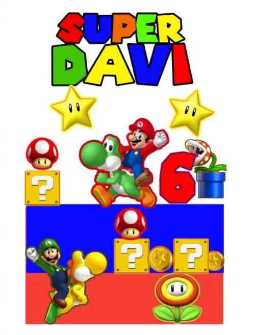 Topo de Bolo Super mario