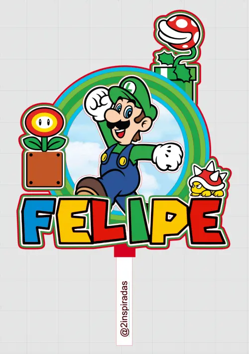 Topo de Bolo Super mario